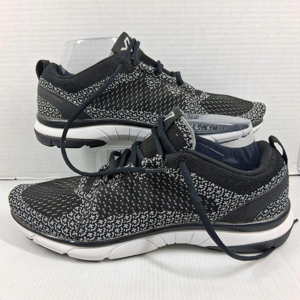 Vionic Sierra Black Grey Knit Active Walking Sneakers ASR1358 Womens 9.5